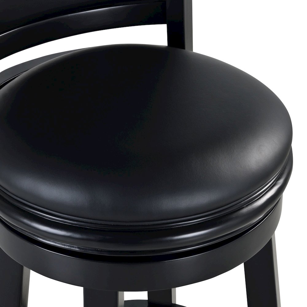 Augusta Swivel Extra Tall Bar Stool - Black. Picture 6