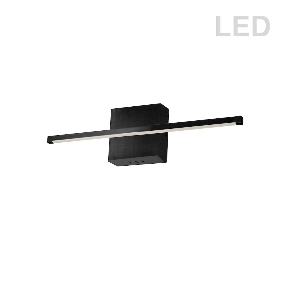 19W Wall Sconce, Matte Black with White Acrylic Diffuser. Picture 1