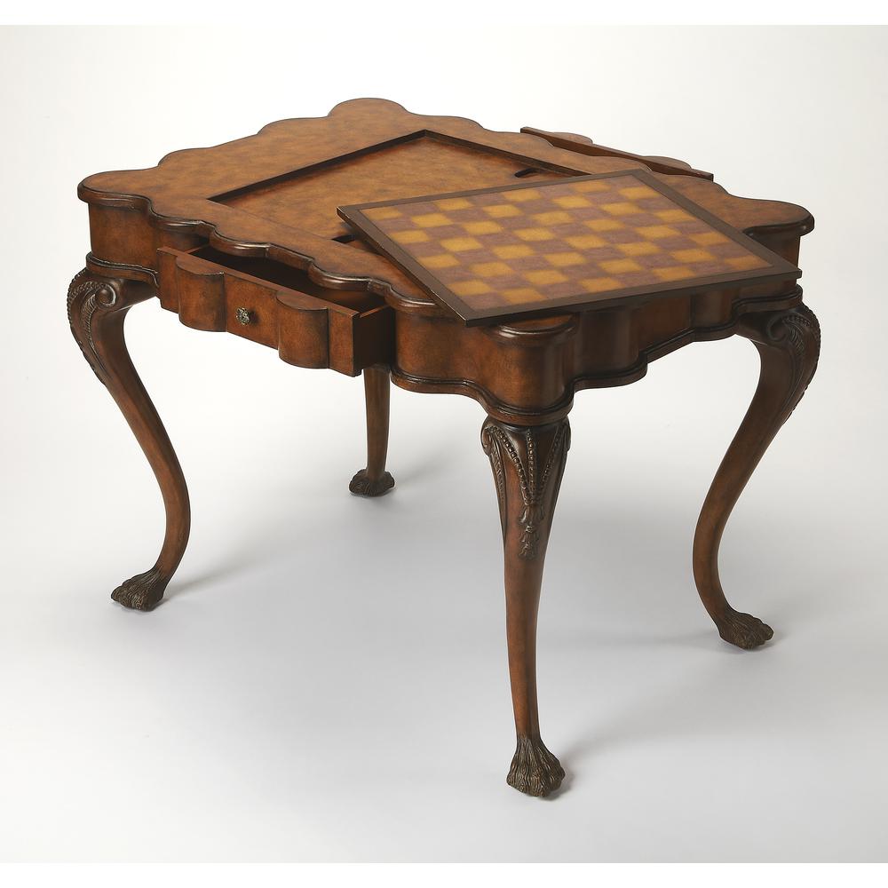 Company Bianchi Traditional Game Table, Medium Brown. Picture 3