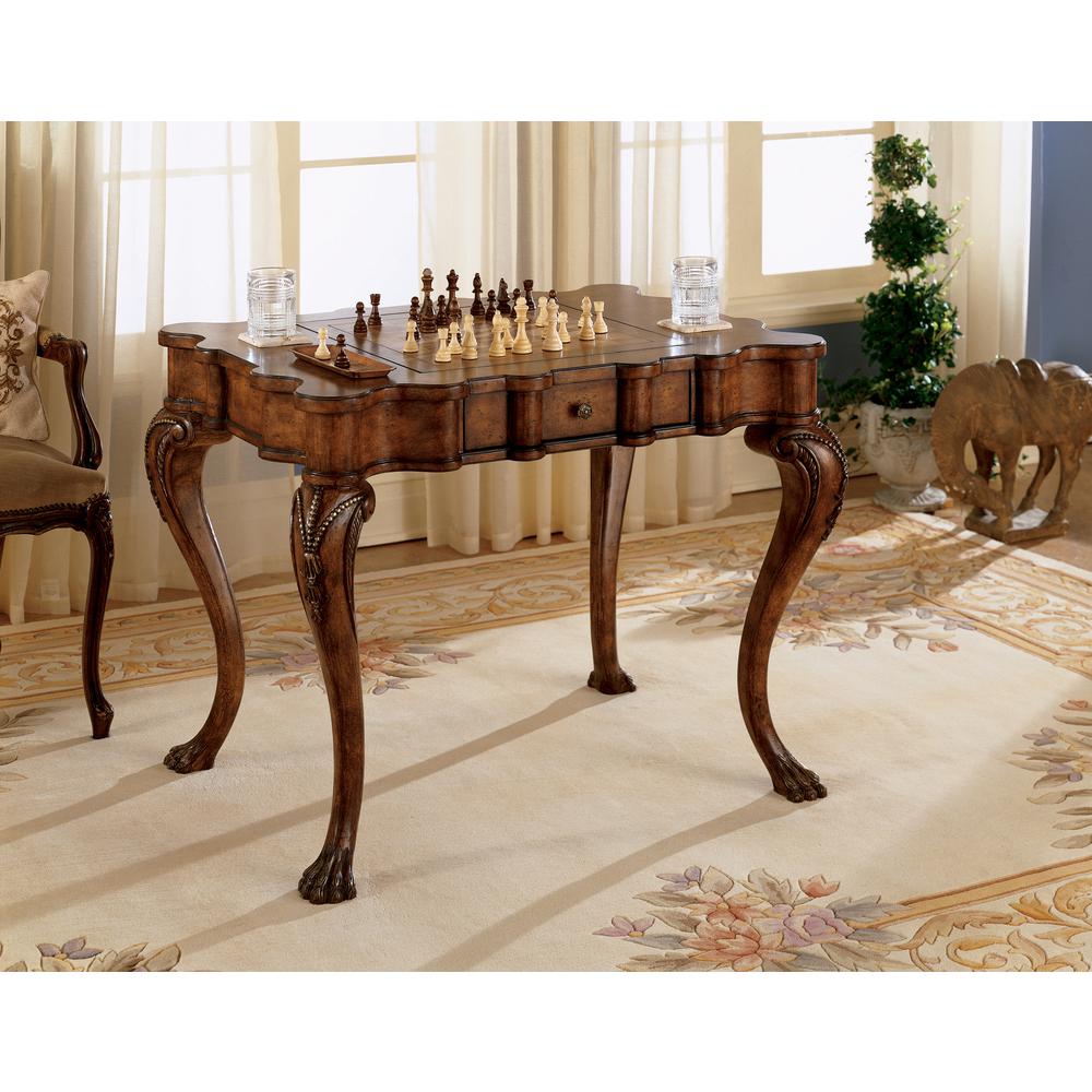 Company Bianchi Traditional Game Table, Medium Brown. Picture 5