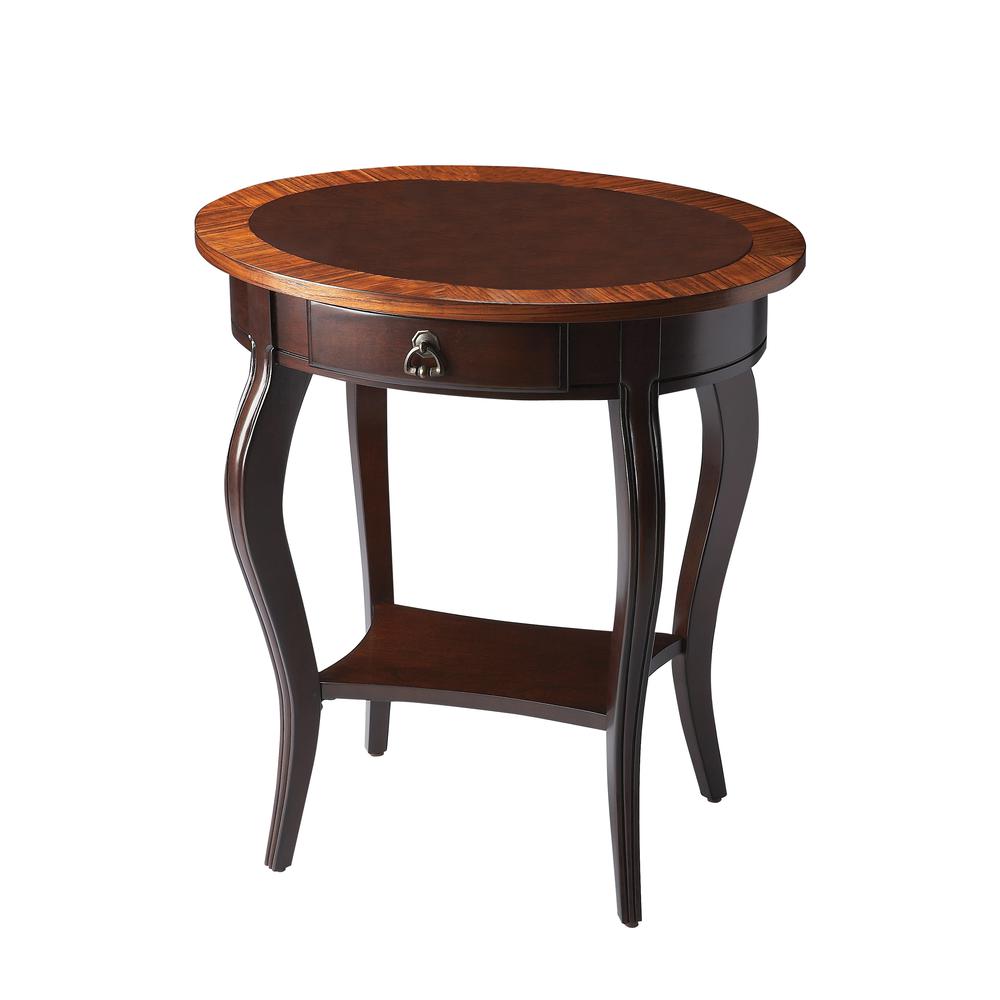 Company Jeanette Nouveau Oval Side Table, Dark Brown. Picture 1