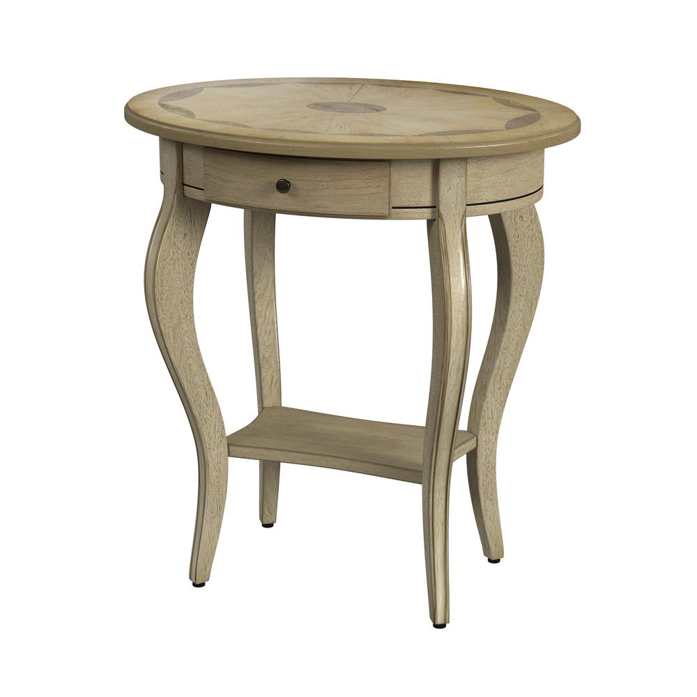 Company Jeanette Oval Wood Side Table, Beige. Picture 1