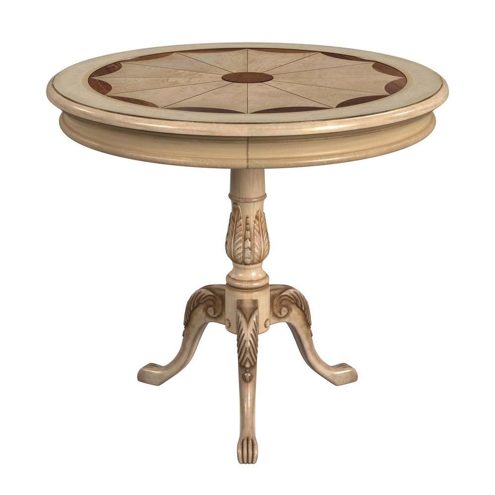 Company Carissa 30" Round Foyer Table, Beige. Picture 1