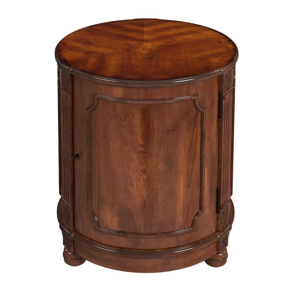 Company Thurmond Drum 20"W Drum Side Table, Medium Brown. Picture 2