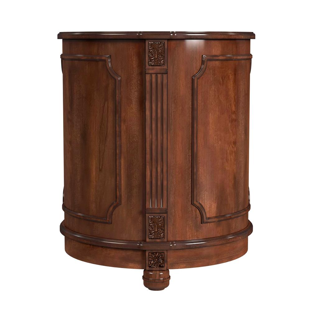 Company Thurmond Drum 20"W Drum Side Table, Medium Brown. Picture 4