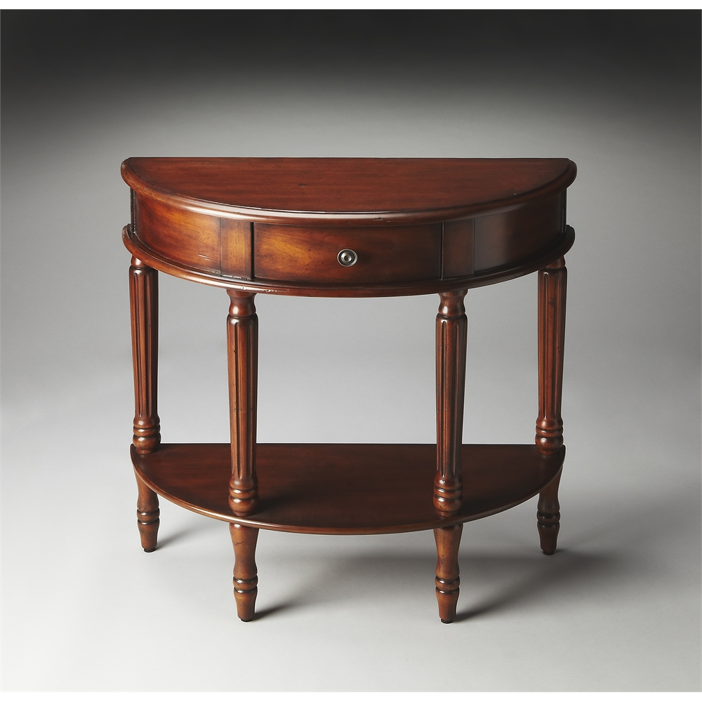 Mozart Madrid Brown Demilune Console Table. Picture 1
