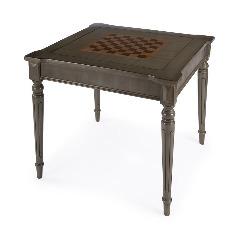 Vincent Silver Multi-Game Card Table, Gray. Picture 1