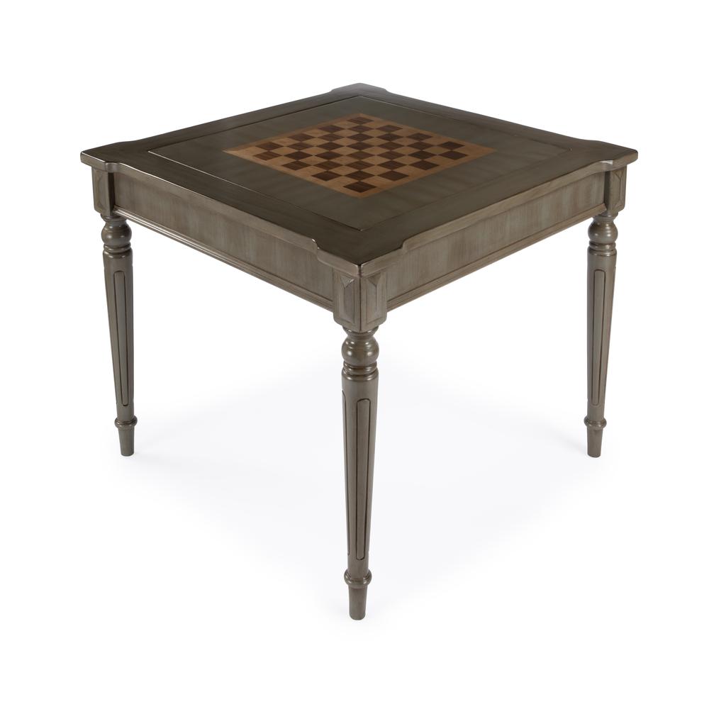 Vincent Silver Multi-Game Card Table, Gray. Picture 2