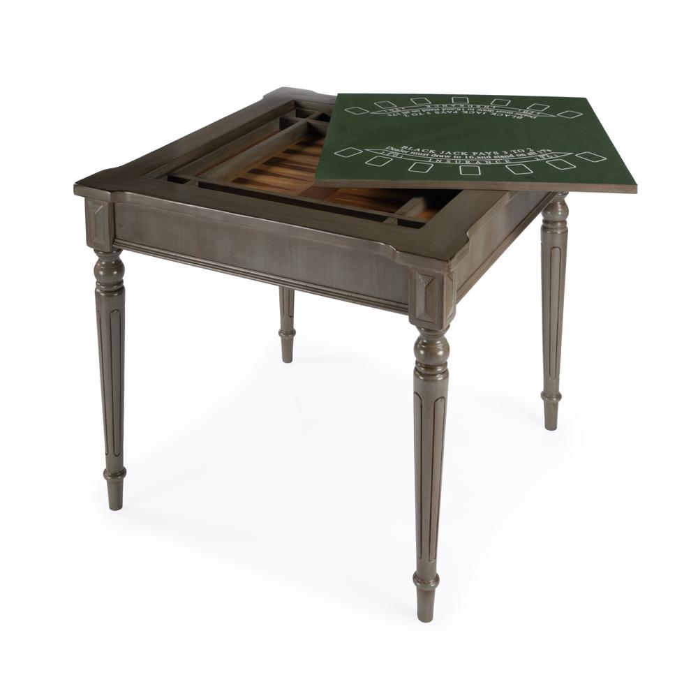 Vincent Silver Multi-Game Card Table, Gray. Picture 3