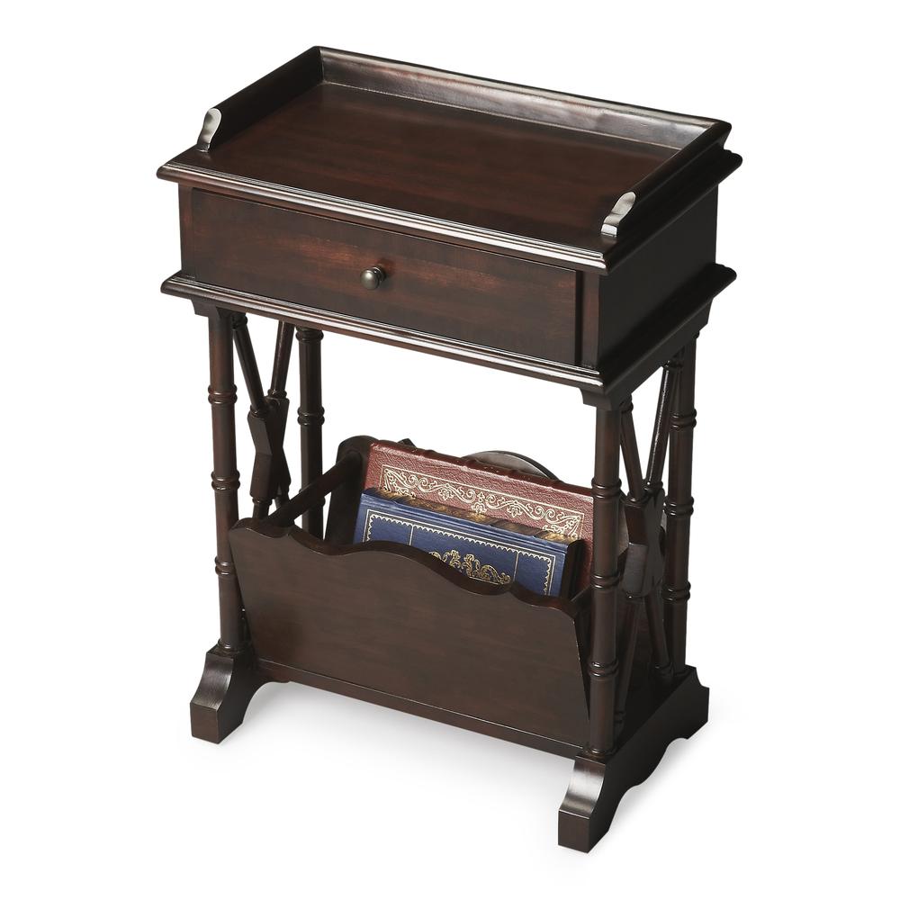 Company Cummings End Table with Storage, Black. Picture 1