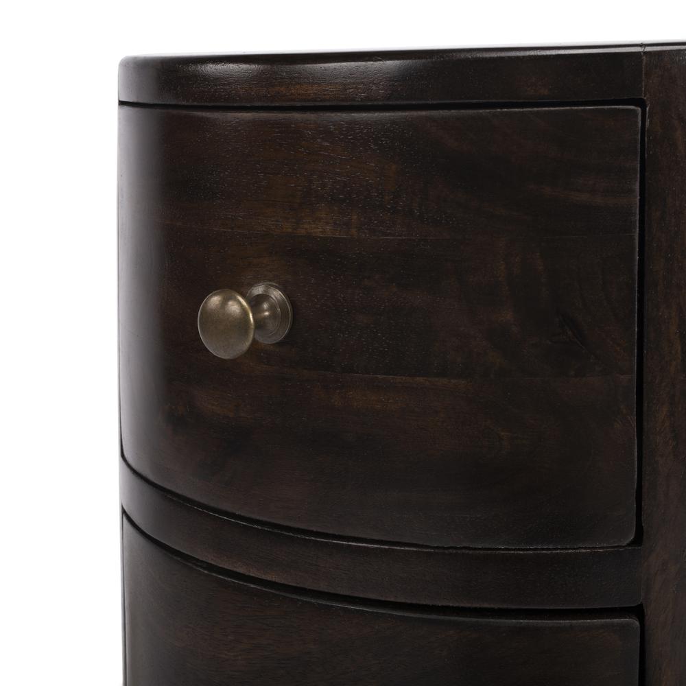 Company Liam Wood End Table with Storage, Dark Brown. Picture 7