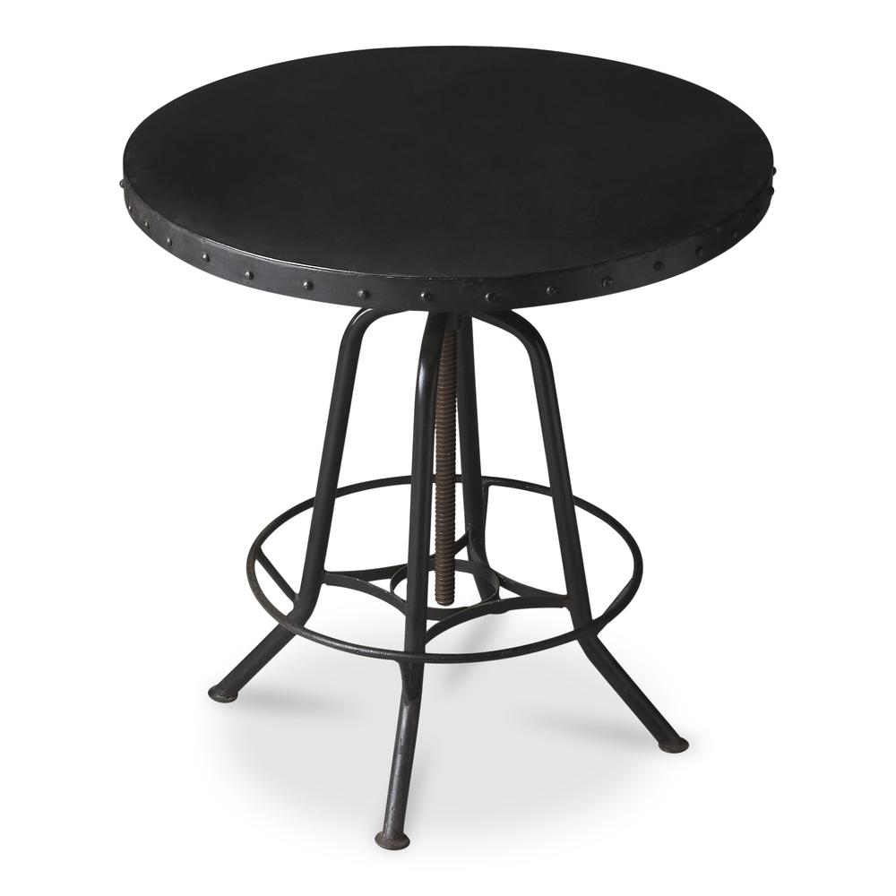 Company EngleWood Round 29"W Metal Hall/Pub Table, Black. Picture 1