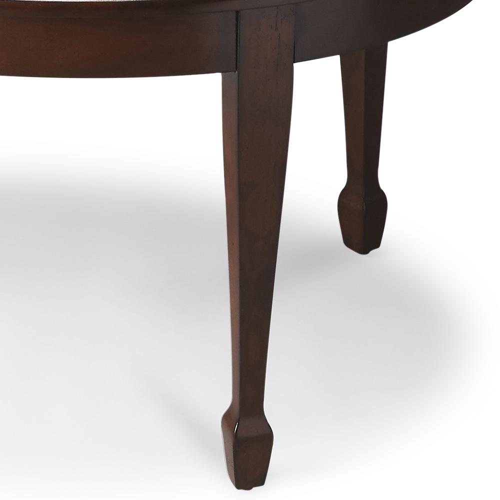 Company Clayton Oval Wood Coffee Table, Dark Brown. Picture 3