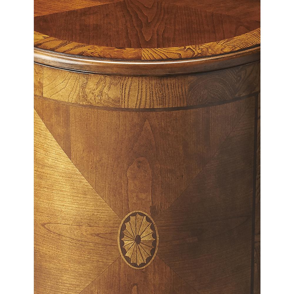 Company Lawrie 20"W  Drum Side Table, Medium Brown. Picture 2