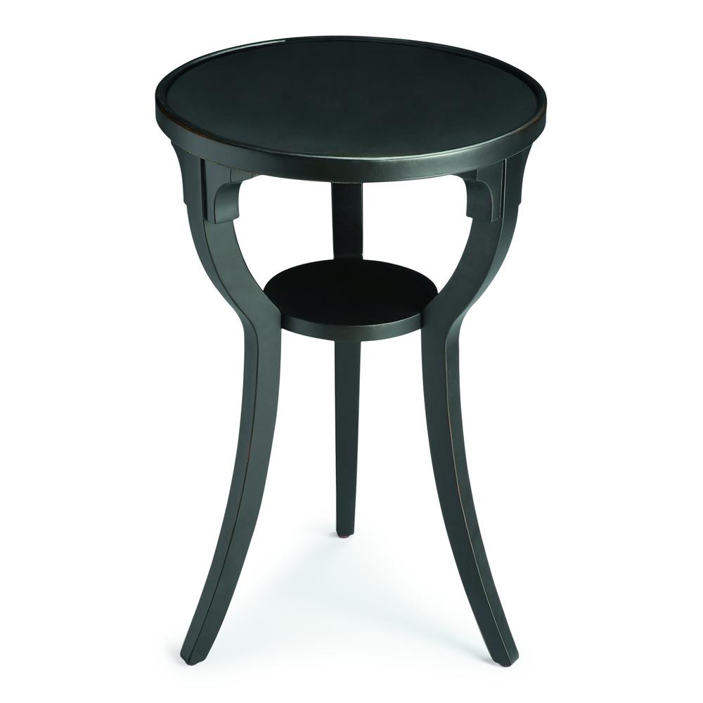 Round Accent Table in Black Licorice, Belen Kox. Picture 1