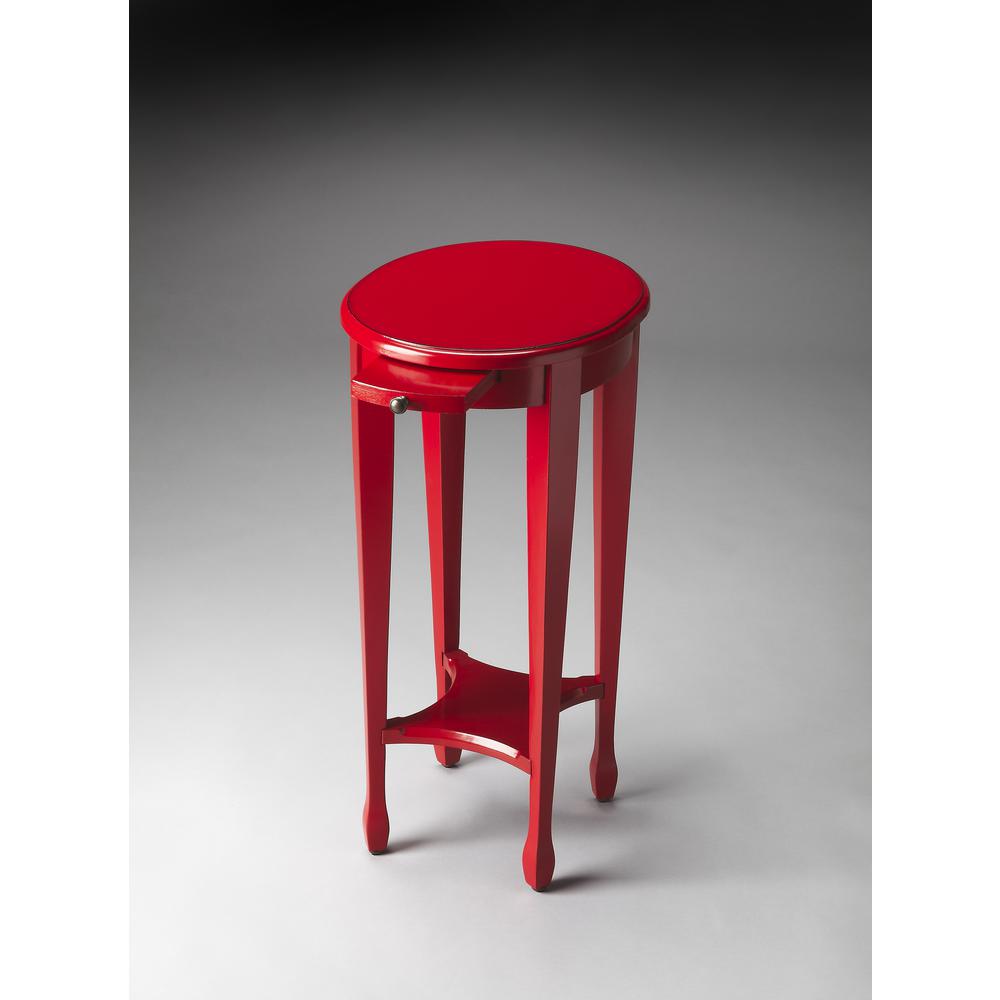 Company Arielle Round 12.5"W Side Table, Red. Picture 2