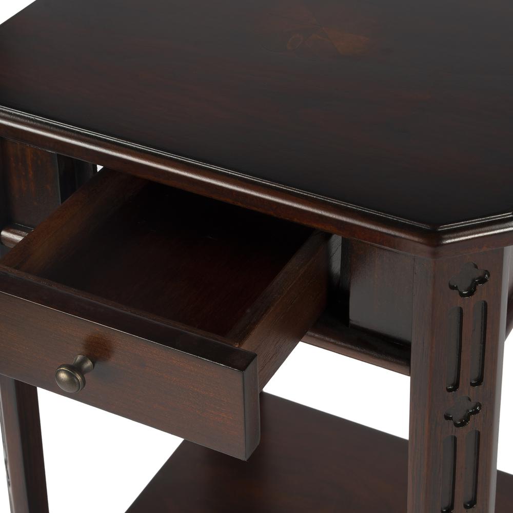 Company Moyer Side Table with Storage, Dark Brown. Picture 3