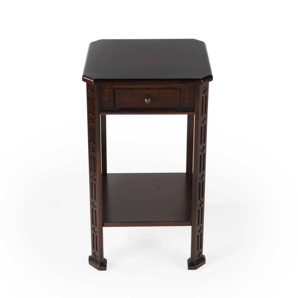 Company Moyer Side Table with Storage, Dark Brown. Picture 4