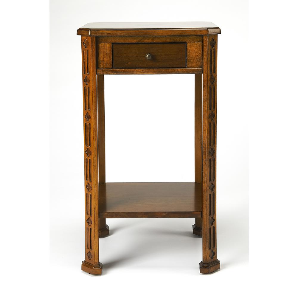 Company Moyer Side Table with Storage, Medium Brown. Picture 2