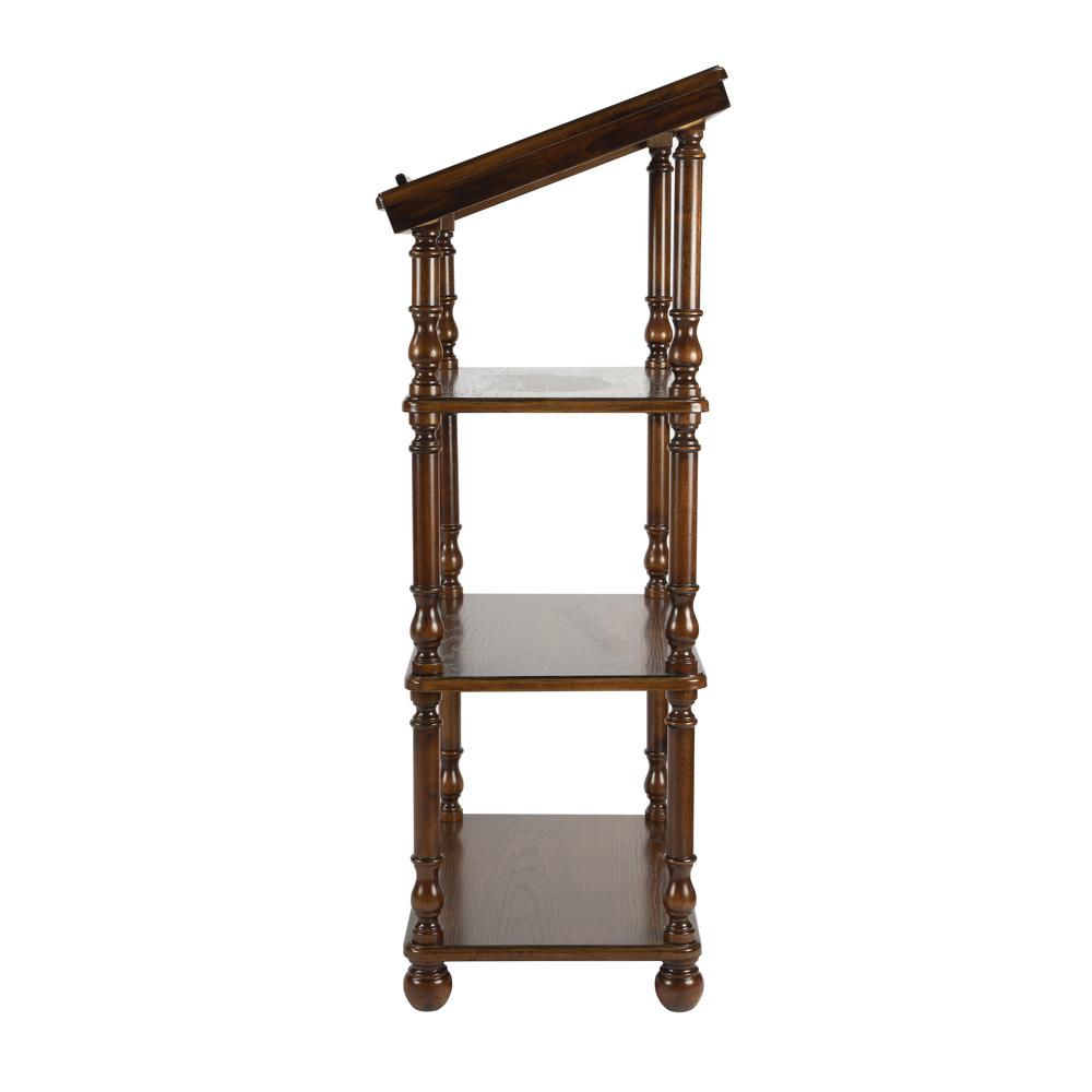Company Alden 4-Tier Library Stand, Medium Brown. Picture 4