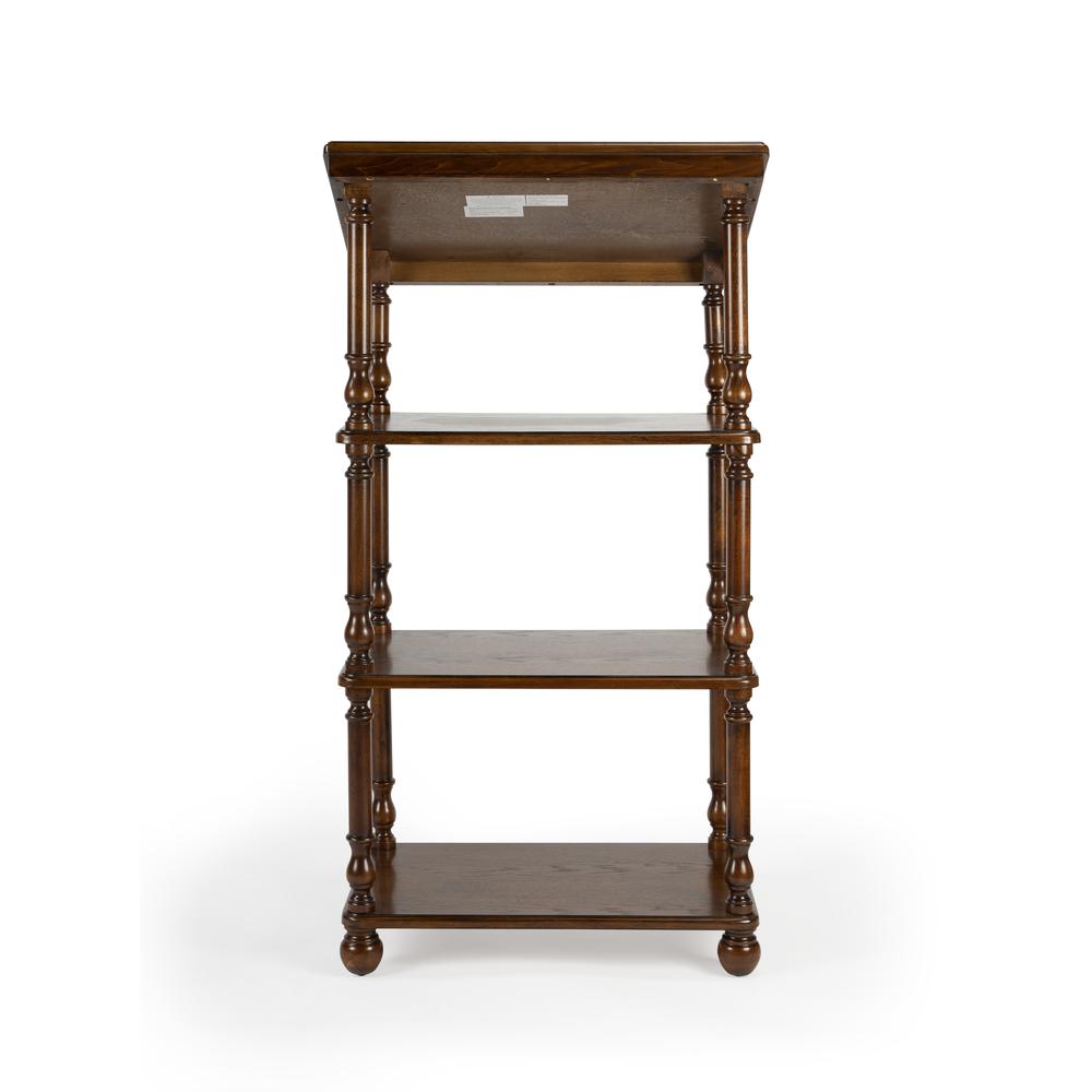 Company Alden 4-Tier Library Stand, Medium Brown. Picture 5