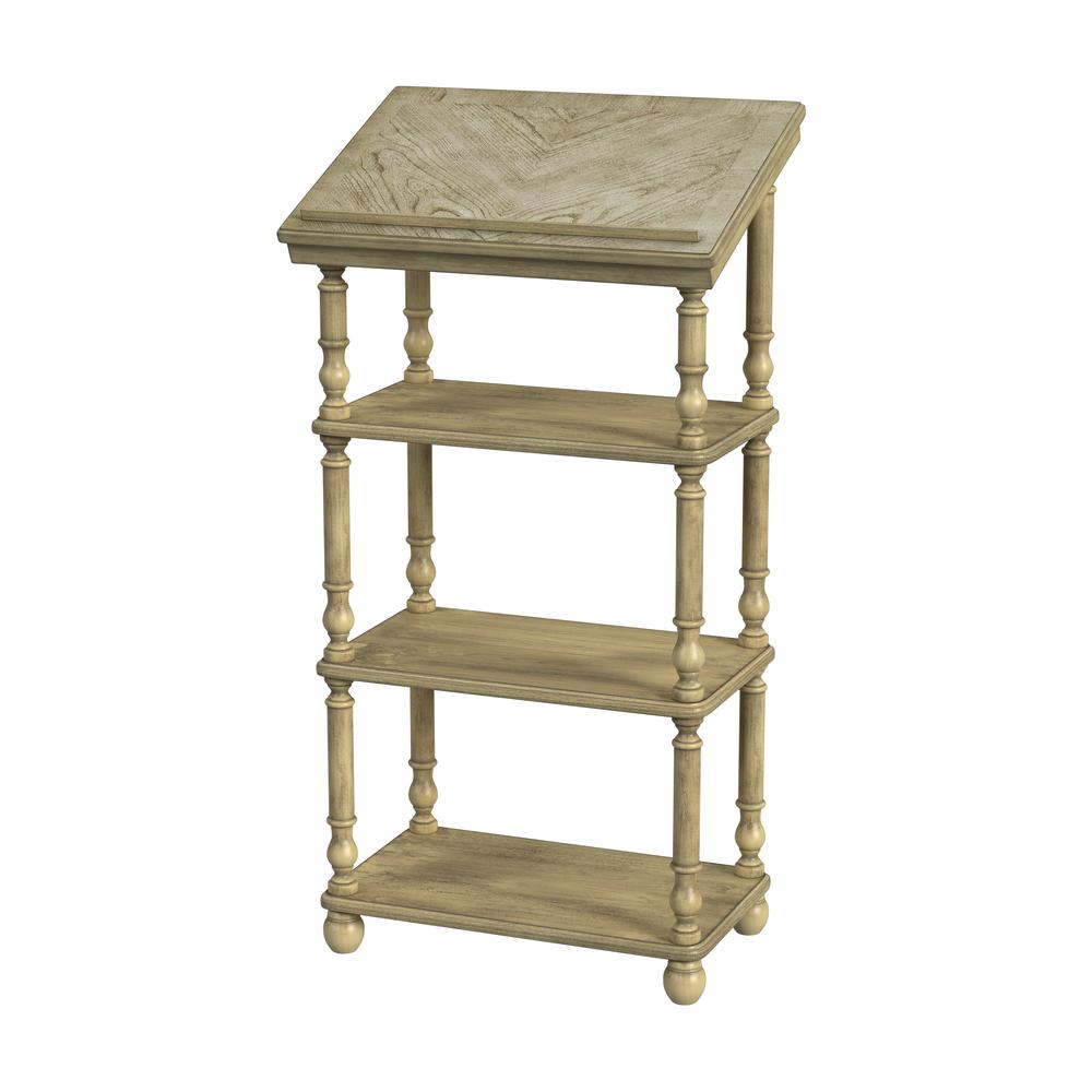 Company Alden 4- Tier Library Stand, Beige. Picture 1