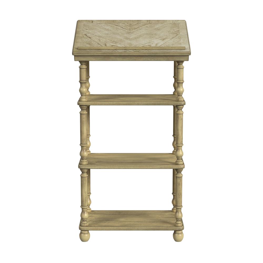 Company Alden 4- Tier Library Stand, Beige. Picture 2