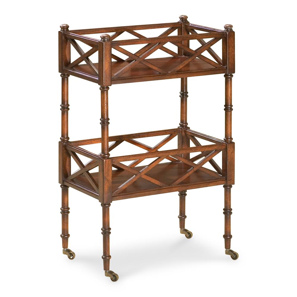 Company Foster 2 Tier Bar Cart, Dark Brown. Picture 1