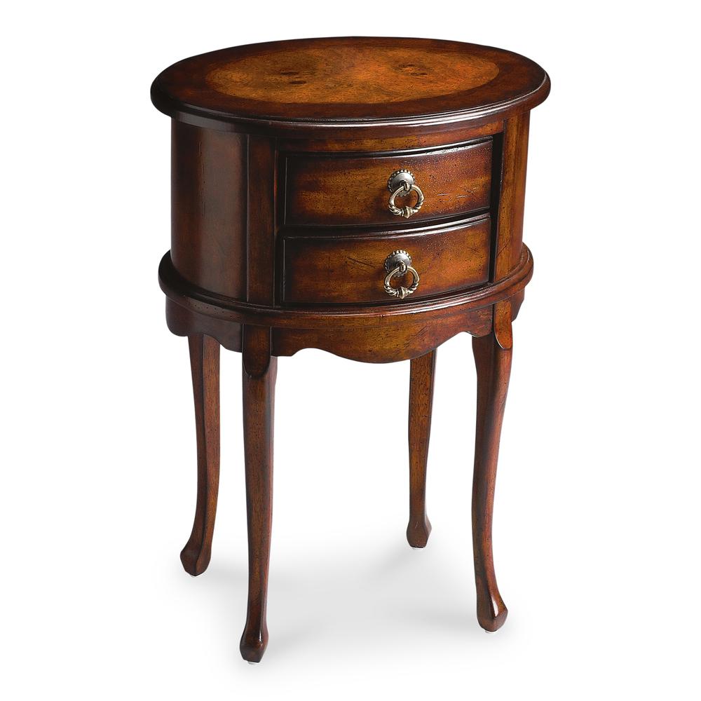 Company Whitley Oval Side Table, Dark Brown. Picture 1