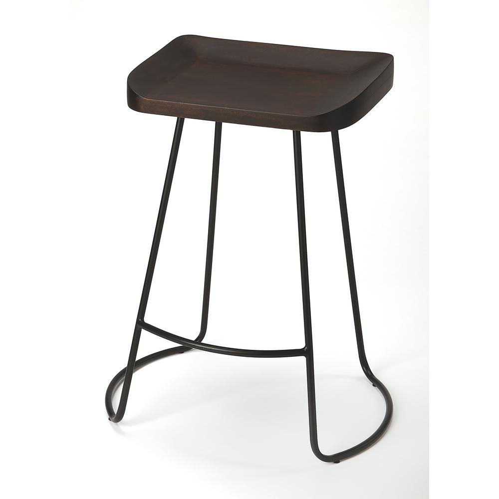 Company Alton Backless Coffee  25.5" Counter Stool, Dark Brown. Picture 1