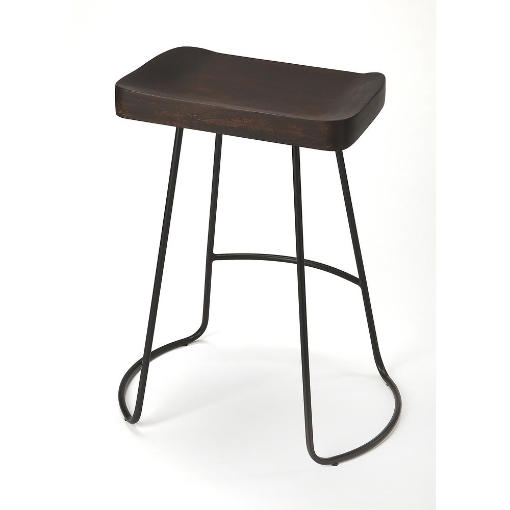 Company Alton Backless Coffee  25.5" Counter Stool, Dark Brown. Picture 2