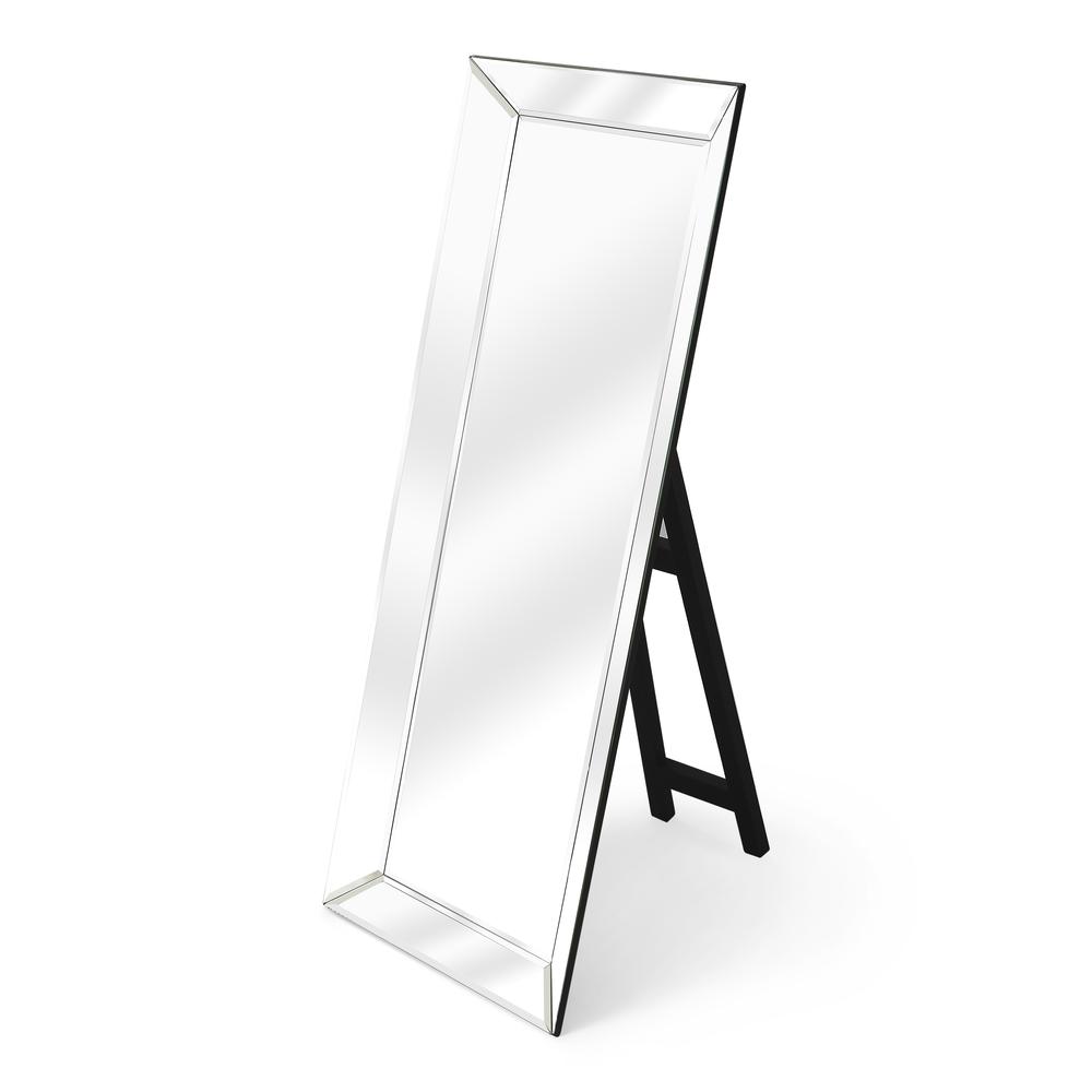 Company Emerson Modern Floor-Standing Mirrored, Clear. Picture 1