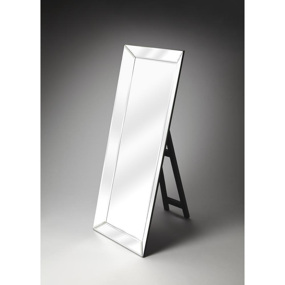 Company Emerson Modern Floor-Standing Mirrored, Clear. Picture 2