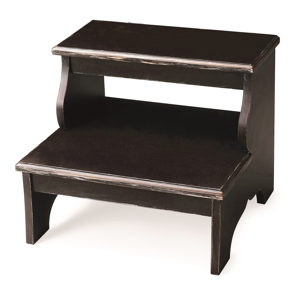 Melrose Brushed Sable Step Stool, Brushed Sable. Picture 1