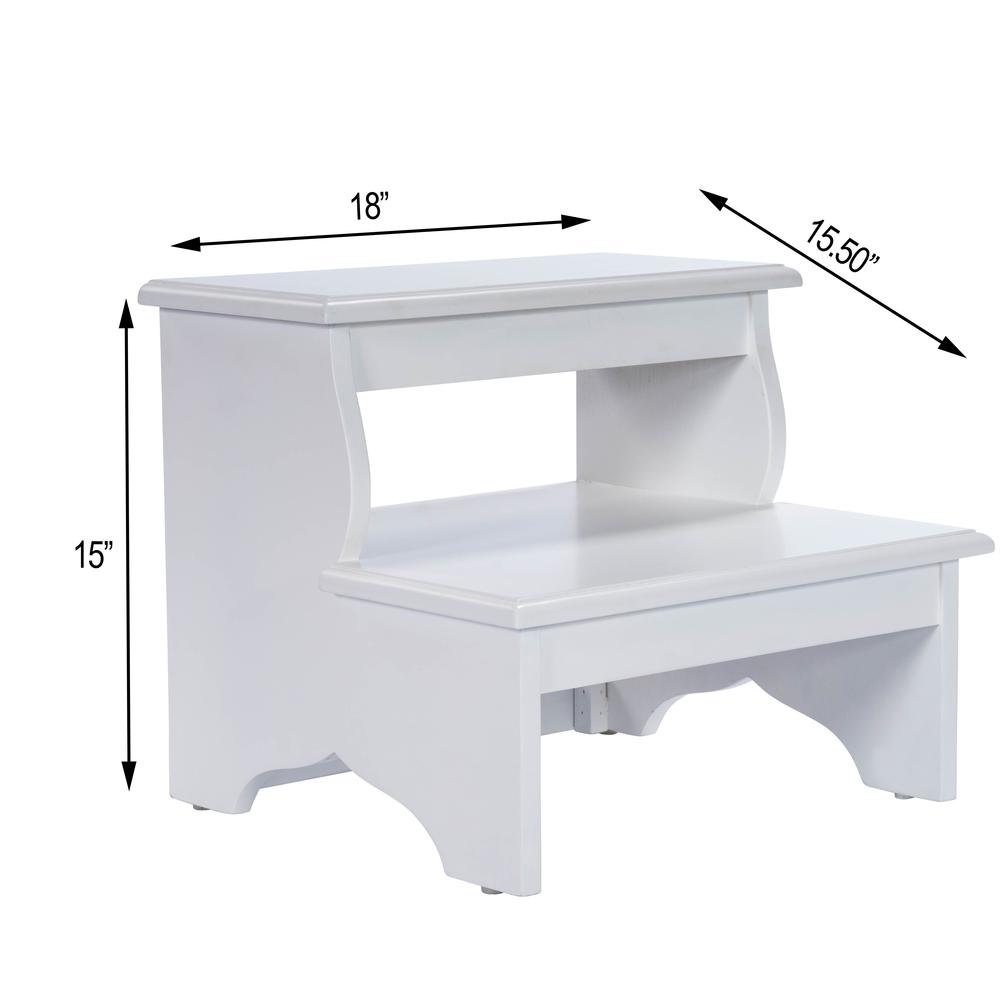 Melrose White Step Stool. Picture 9