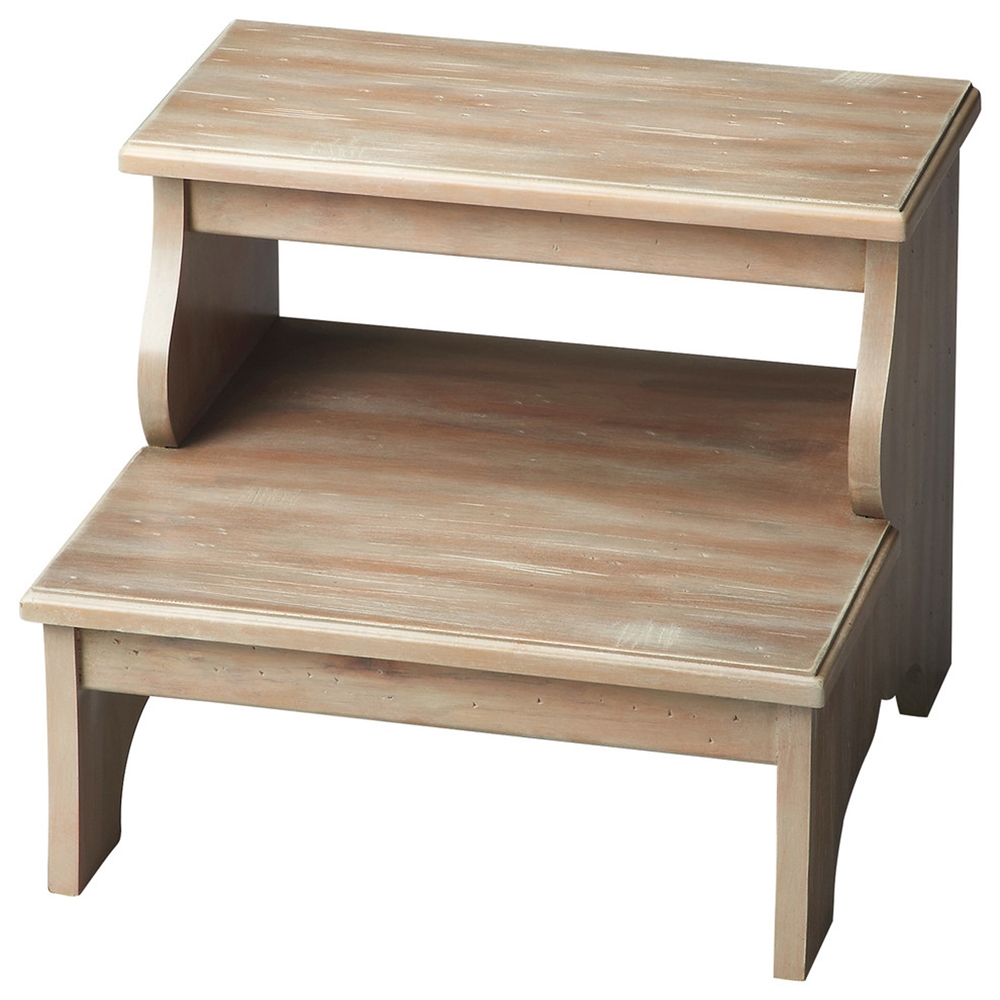Melrose Driftwood Step Stool, Driftwood. Picture 1