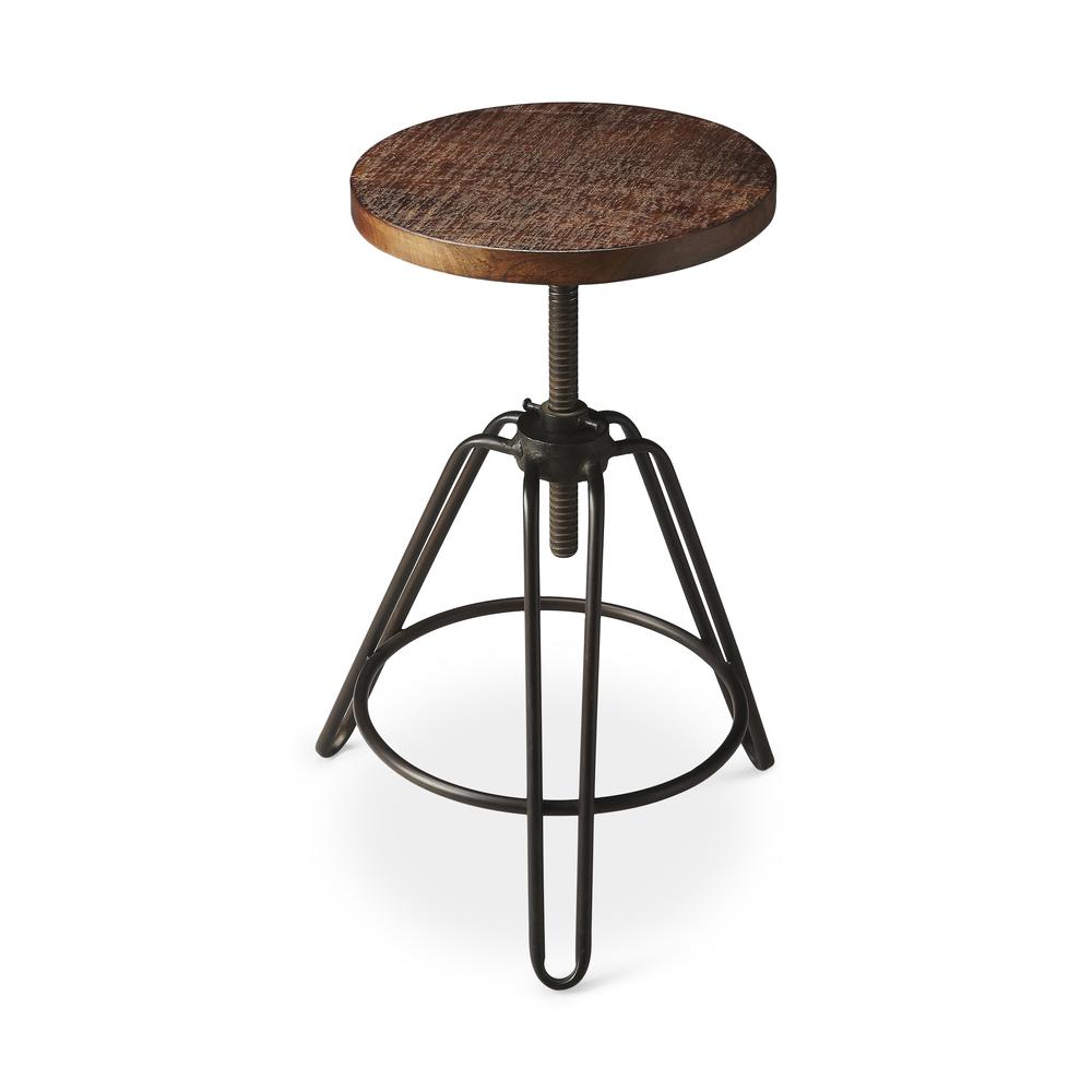 Revolving Bar Stool, Metalworks, 15-3/4"D, 14"D, 29-1/2"H. The main picture.