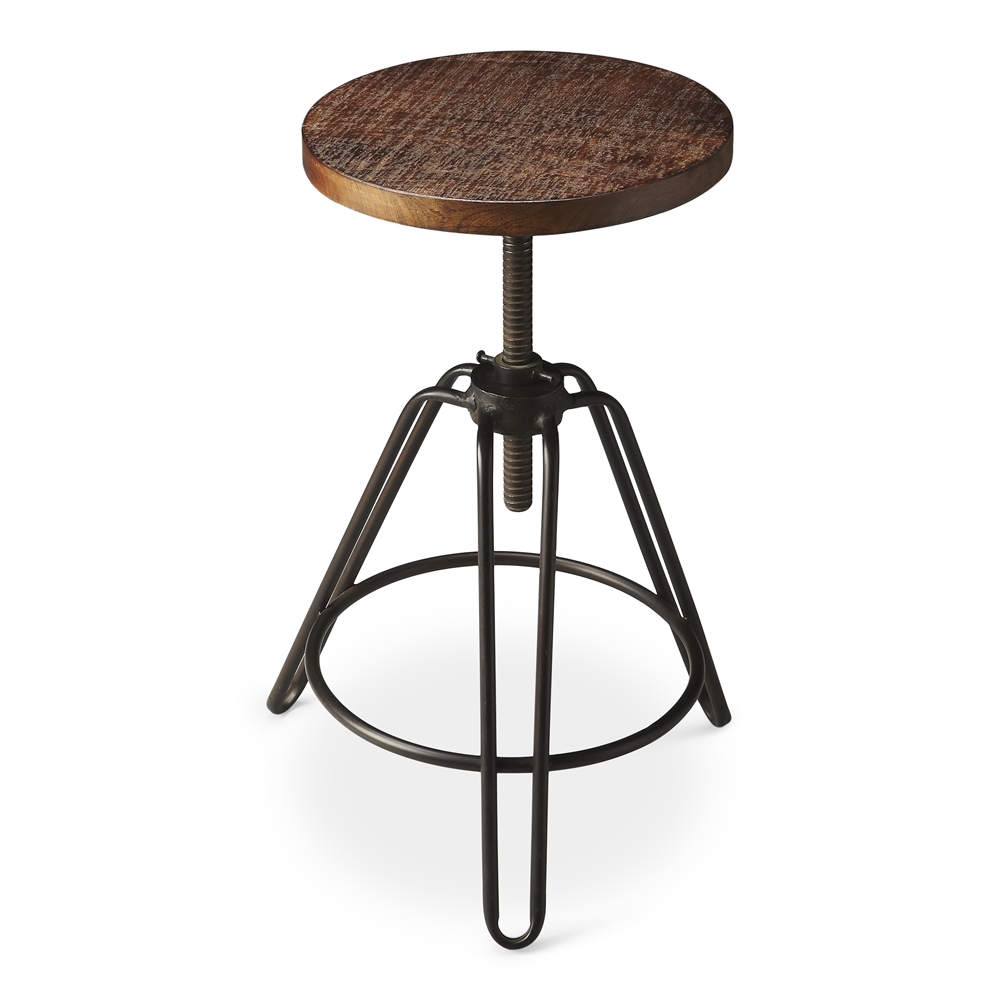 Revolving Bar Stool, Metalworks, 15-3/4"D, 14"D, 29-1/2"H. Picture 2