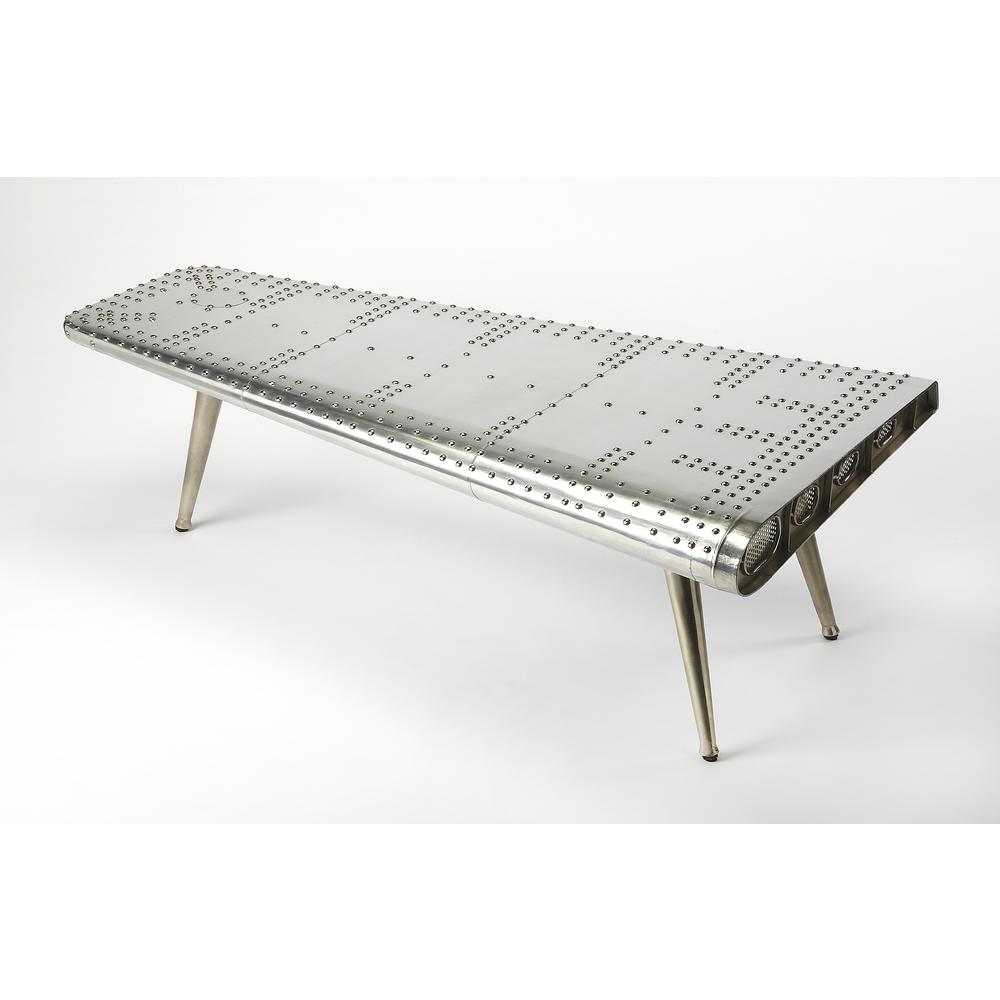 Company Midway Aviator Coffee Table, Silver. Picture 1