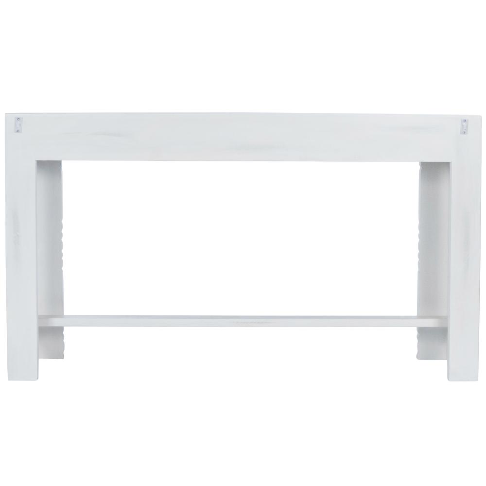 Janta Rectangular Console Table in White. Picture 4