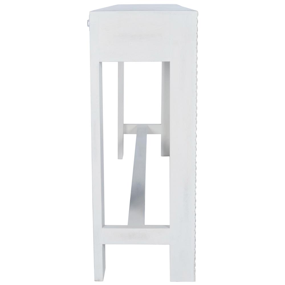 Janta Rectangular Console Table in White. Picture 5