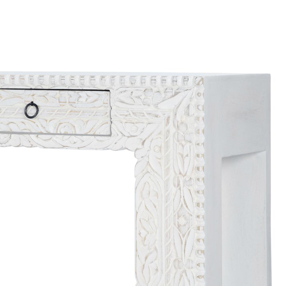 Janta Rectangular Console Table in White. Picture 8