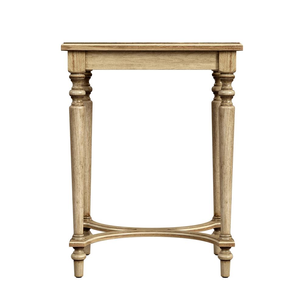 Company Tyler Solid Wood Inlay Side Table, Beige. Picture 2