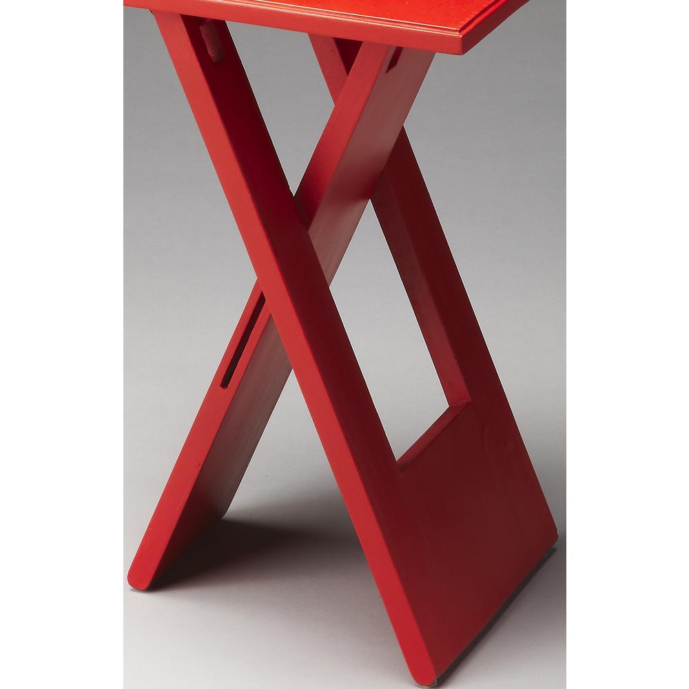 Company Hammond Folding Side Table, Red. Picture 2