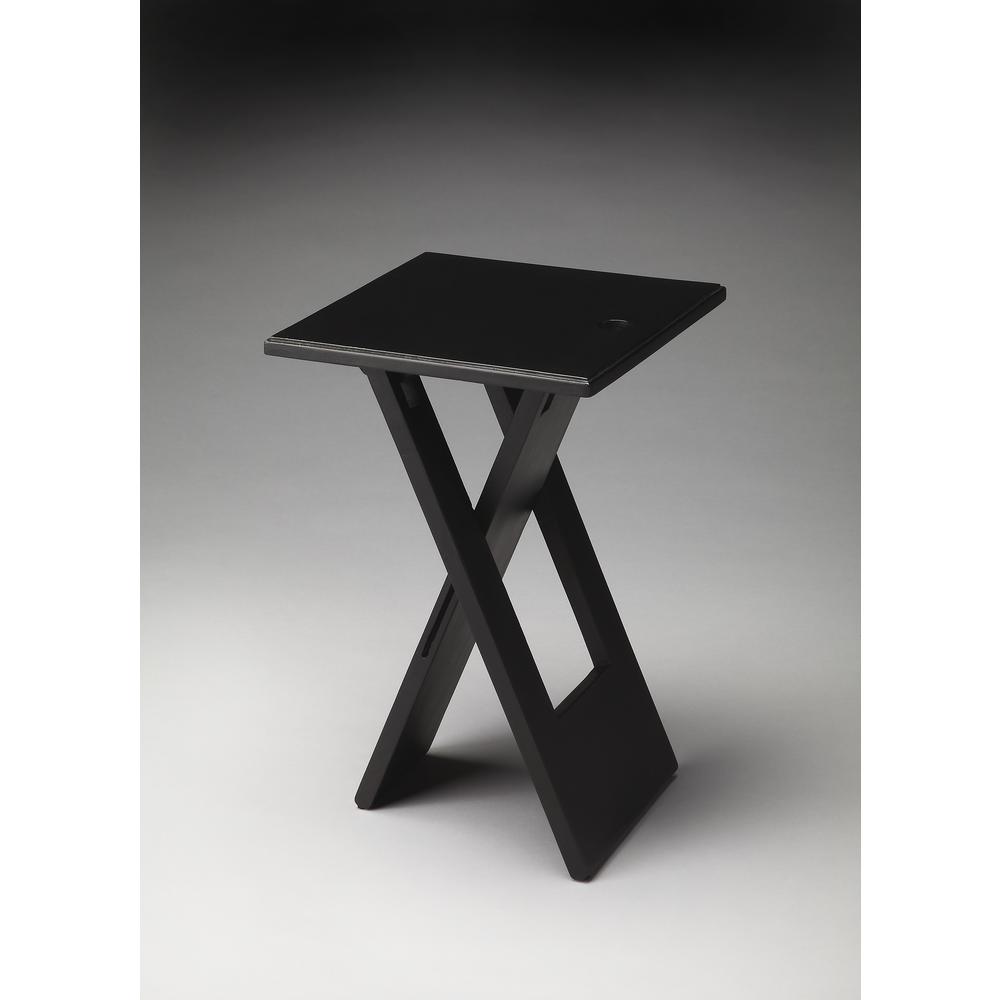 Company Hammond Folding Side Table, Black. Picture 3
