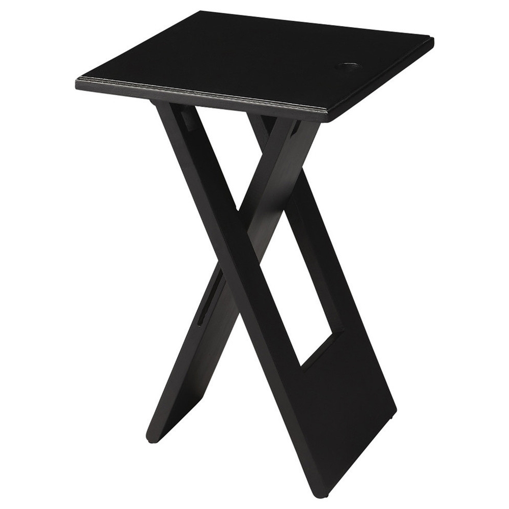 Hammond Black Folding Table, Black. Picture 1