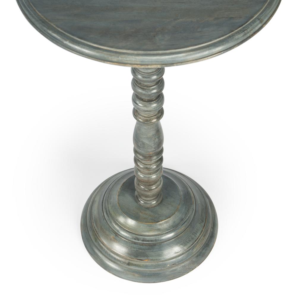 Company Dani Round Pedestal 16"W Side Table, Gray. Picture 3