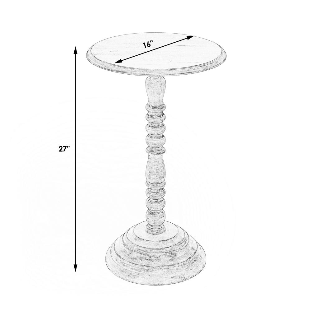 Company Dani Round Pedestal 16"W Side Table, Gray. Picture 6