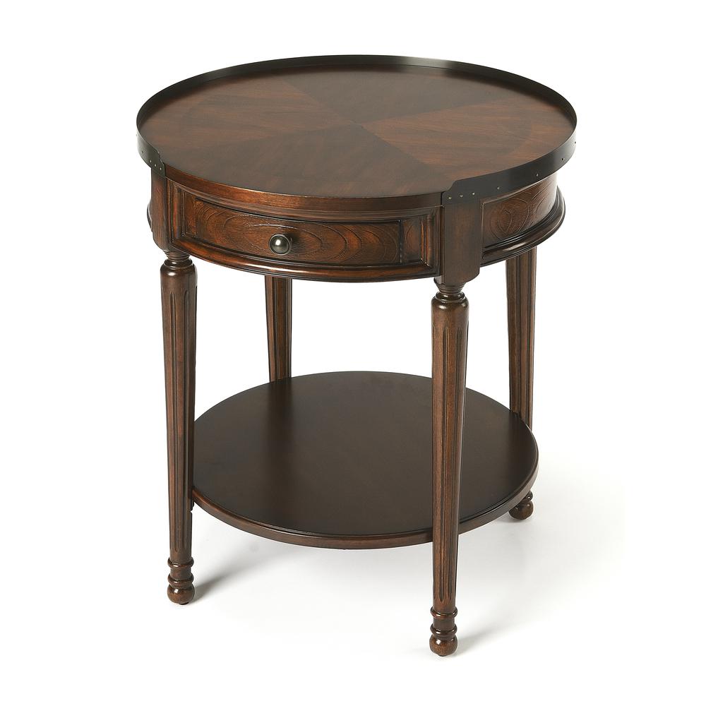 Company Sampson Side Table with Storage, Dark Brown. Picture 1