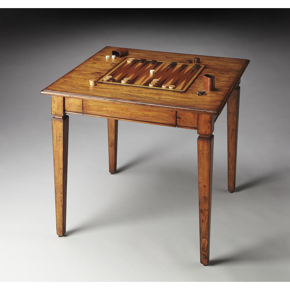 Company Breckinridge Rustic Game Table, Light Brown. Picture 3